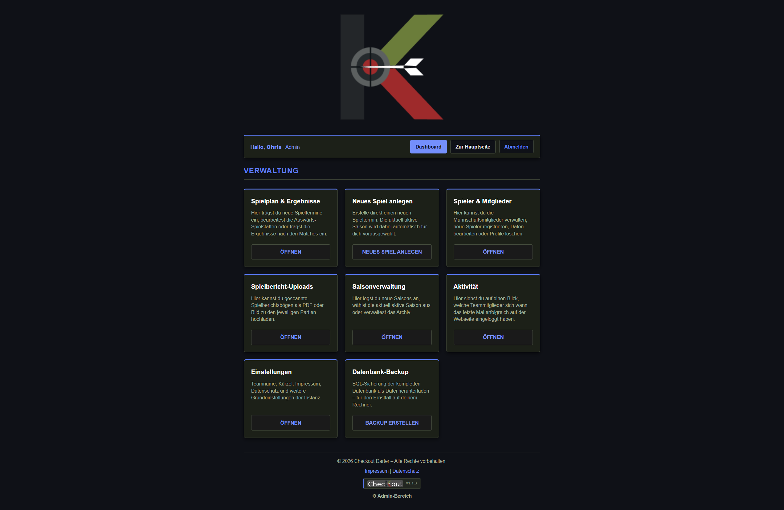 Admin-Dashboard ChecKout